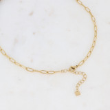 Collier tour de cou doré et Agates vertes