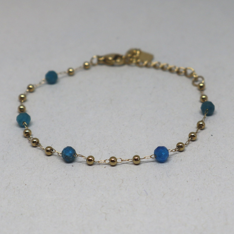 Bracelet pierres naturelles et doré