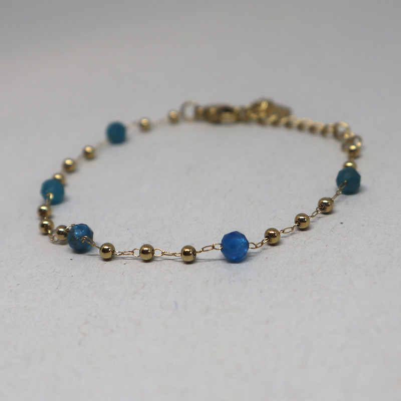 Bracelet pierres naturelles et doré