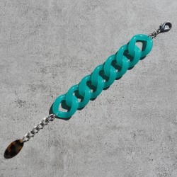 Bracelet mailles moyennes turquoise
