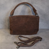Sac à main en daim à franges, bandoulière