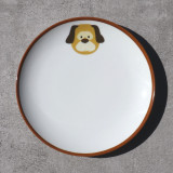 Ensemble de 6 assiettes à dessert pour enfant, décor animal