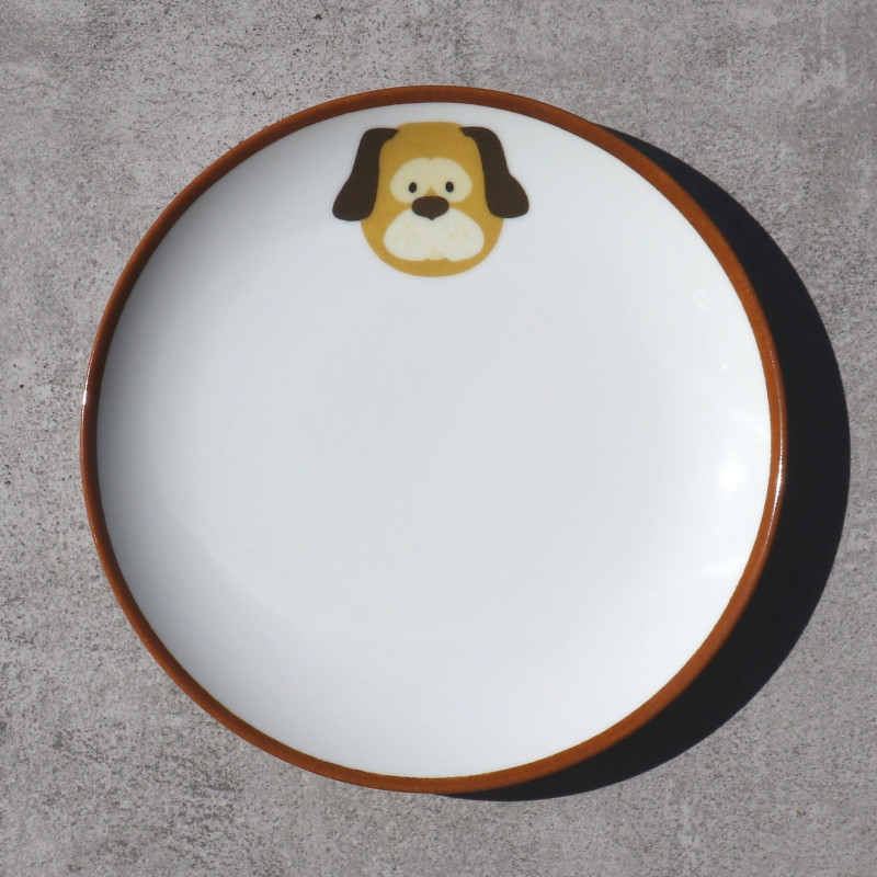 Ensemble de 6 assiettes à dessert pour enfant, décor animal