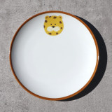 Ensemble de 6 assiettes à dessert pour enfant, décor animal