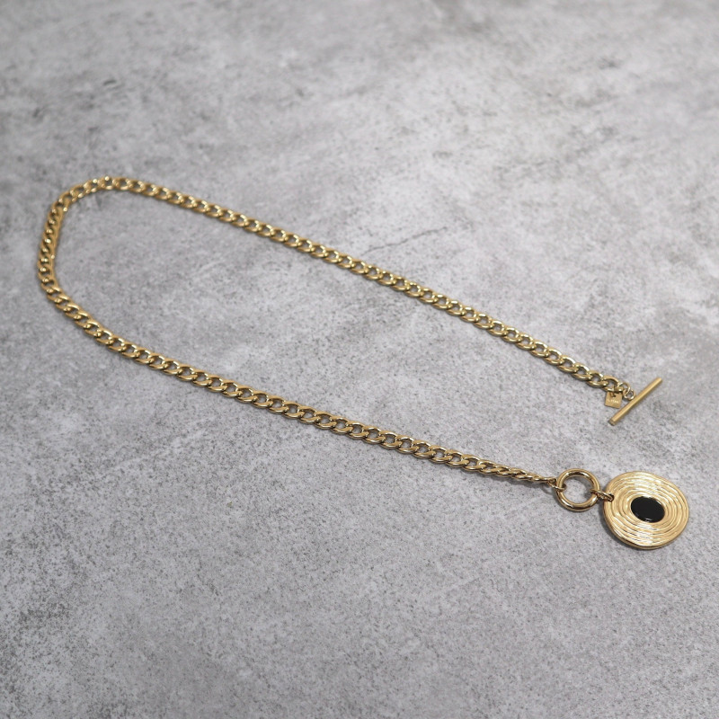 Collier pendentif pierre naturelle, onyx