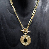 Collier pendentif pierre naturelle, onyx