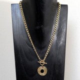 Collier pendentif pierre naturelle, onyx