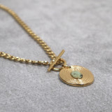 Collier pendentif pierre naturelle, turquoise africaine