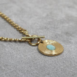 Collier pendentif pierre naturelle, amazonite