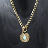 Collier pendentif pierre naturelle, amazonite