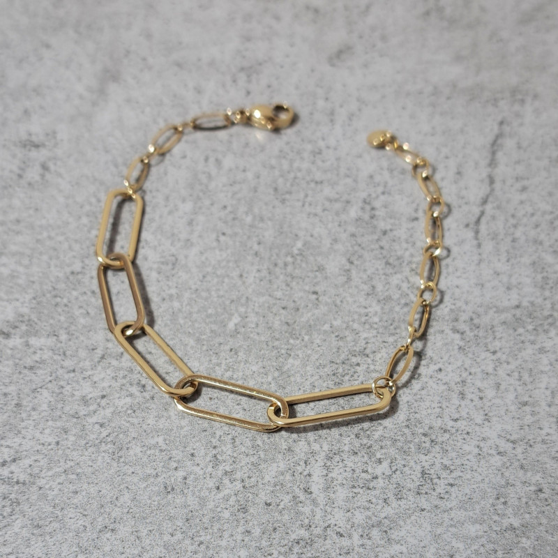 Bracelet Lassana, maille rectangulaire
