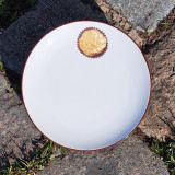 Ensemble de 6 assiettes à dessert , décor chocolat
