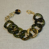 Bracelet mailles moyennes en résine, acétate de cellulose