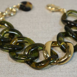 Bracelet mailles moyennes en résine, acétate de cellulose