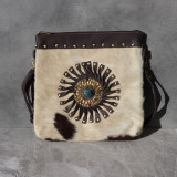 Sac bandoulière poils beige