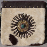 Sac bandoulière poils beige