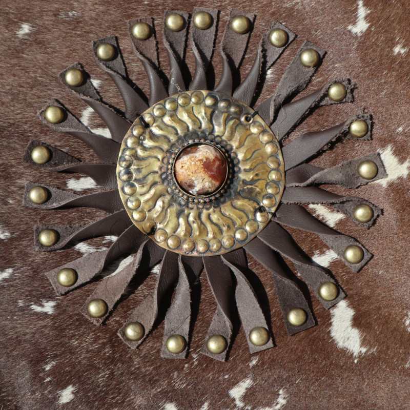 Sac bandoulière poils brun tacheté