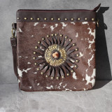 Sac bandoulière poils brun tacheté