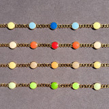 Bracelets gourmettes, pastilles couleur