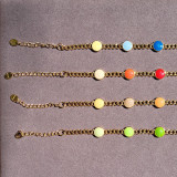 Bracelets gourmettes, pastilles couleur