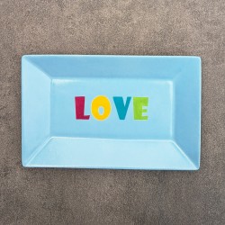 Petit plat porcelaine LOVE