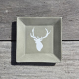 Ensemble de 2 vide-poches en porcelaine, tête de cerf