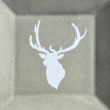 Ensemble de 2 vide-poches en porcelaine, tête de cerf