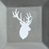 Ensemble de 2 vide-poches en porcelaine, tête de cerf