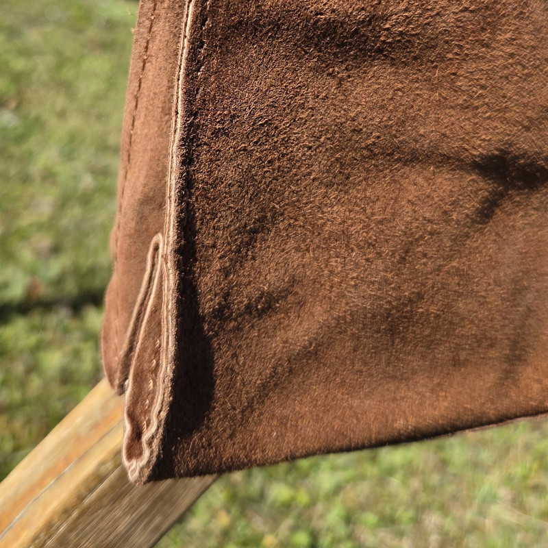 Tote bag en daim de couleur caramel