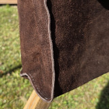Tote bag en daim de couleur chocolat