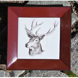 Vide-poches cerf, rouge bordeaux