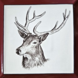 Vide-poches cerf, rouge bordeaux