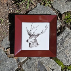 Vide-poches cerf, rouge bordeaux