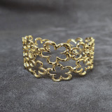 Bracelet manchette Fleurs ajourées
