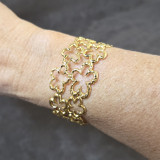 Bracelet manchette Fleurs ajourées