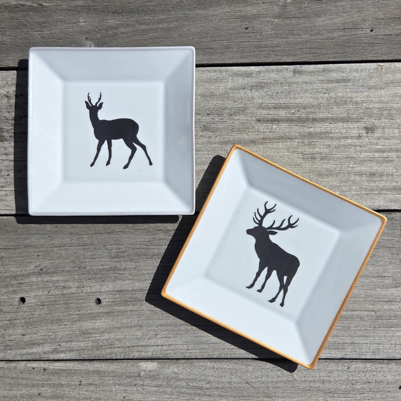 Vide-poches en porcelaine peint à la main