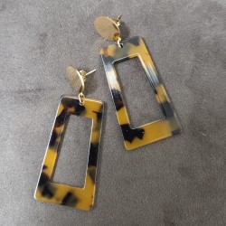 Boucles d'oreilles Géométrique léopard