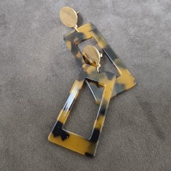 Boucles d'oreilles Géométrique léopard