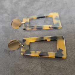 Boucles d'oreilles Géométrique léopard