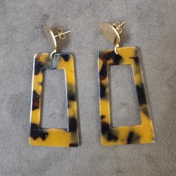 Boucles d'oreilles Géométrique léopard