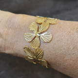 Bracelet manchette "Anémones"