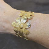 Bracelet manchette "Marguerites"