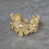 Bracelet manchette "Marguerites"