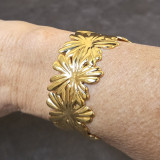 Bracelet manchette Fleurs