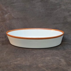 Plat four en porcelaine décoré de flocons