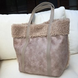 Sac cabas gris-beige