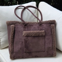 Grand sac cabas chocolat