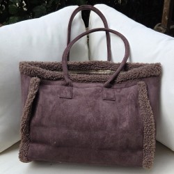 Grand sac cabas chocolat
