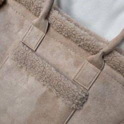 Grand sac cabas beige écru