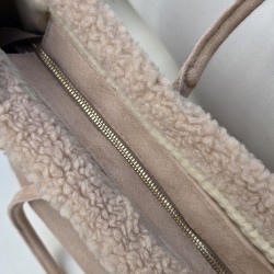 Grand sac cabas beige écru
